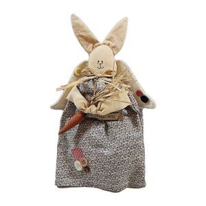 "Angel Hare" Vintage Cloth Bunny Rabbit Doll Plush Decor Cottagecore Granny Folk